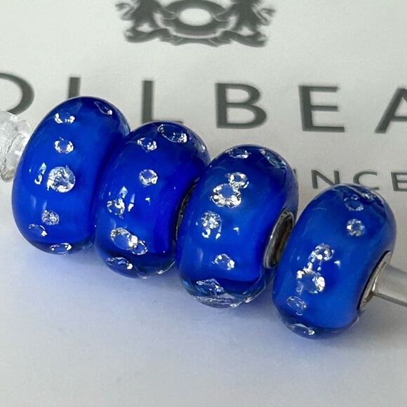 TROLLBEADS Ukraine Diamond Blue Cornflower Meadow #2 LAA 925S NEW! w Certificate - Picture 8 of 11